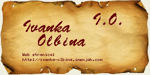 Ivanka Olbina vizit kartica